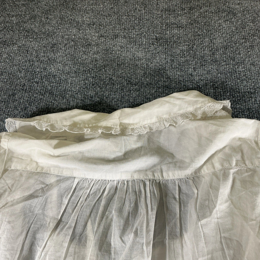 polo country ralph lauren shirt Girls 16 White Ruffled Cotton Voile Top Set Spec