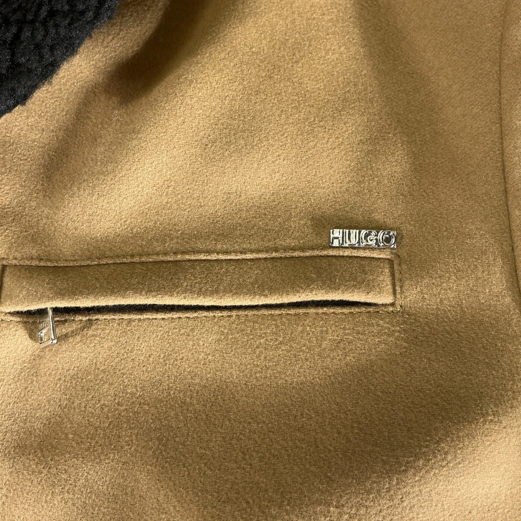 Hugo Boss Beige Sherpa Collar Jacket Size M