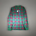 Polo Ralph Lauren Mens Med M Waffle Knit Sleepwear Shirt Thermal Red Green Plaid