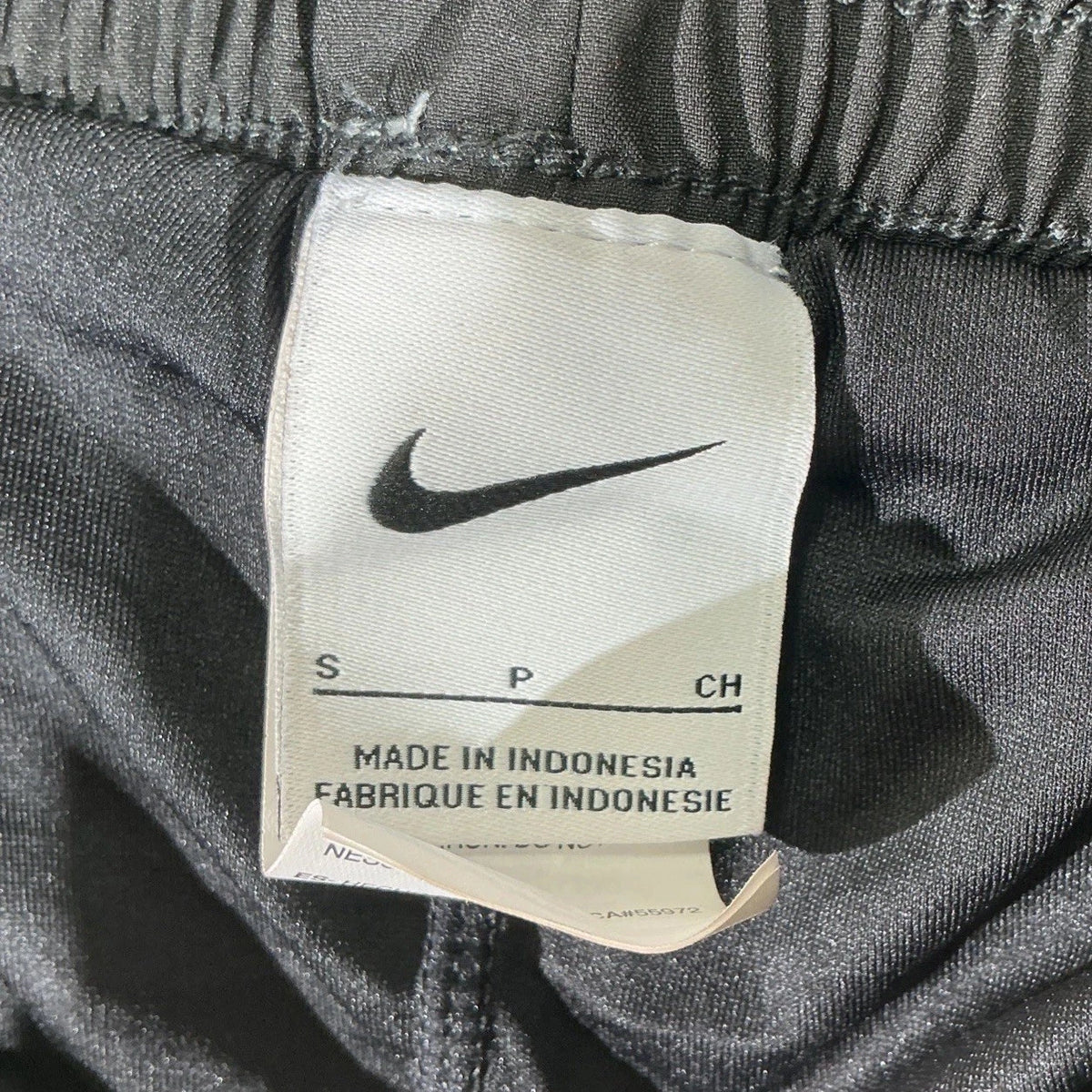 Nike Swim Shorts Mens Size M Gray Black Striped Drawstring Athletic Zip Pockets