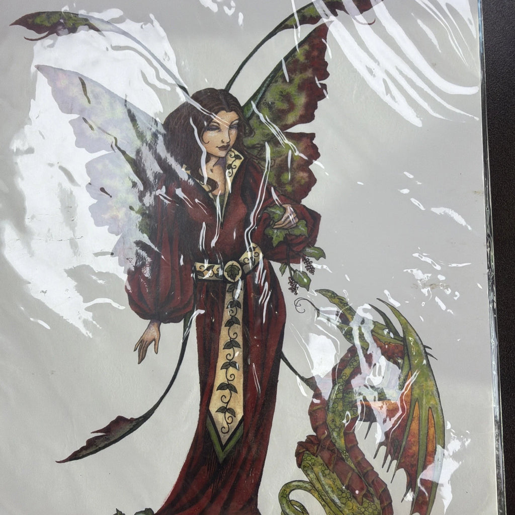 Sharing Berries Print by Fantasy Artist Amy Brown   8.5 x 11